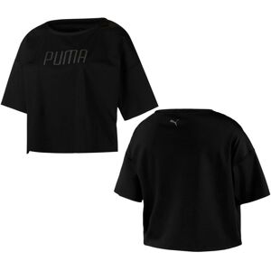 Puma Explosive Cut-Off Crop Top Crew Neck Womens T-Shirt Black 516736 01 A13b - Size 16 Uk Puma Explosive Cut-Off Crop Top Crew Neck Womens T-Shirt Black 516736 01 A13b - Size 16 Uk