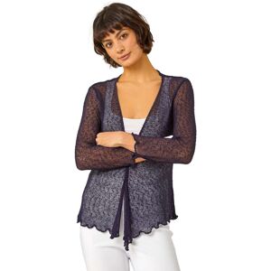 Roman Womens Textured Pointelle Detail Shrug - Navy - Size 20 Uk Roman Womens Textured Pointelle Detail Shrug - Navy - Size 20 Uk