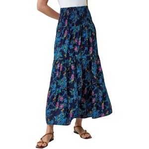 Roman Womens Floral Shirred Tiered Multiway Skirt Dress - Blue - Size 14 Uk Roman Womens Floral Shirred Tiered Multiway Skirt Dress - Blue - Size 14 Uk
