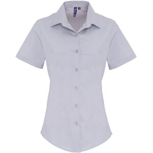 Premier Womens/ladies Stretch Short-Sleeved Formal Shirt (Silver) - Size 3xl Premier Womens/ladies Stretch Short-Sleeved Formal Shirt (Silver) - Size 3xl