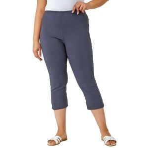 Roman Curve Womens Cropped Elastic Waist Stretch Trouser - Dark Grey - Size Uk 30-32 Roman Curve Womens Cropped Elastic Waist Stretch Trouser - Dark Grey - Size Uk 30-32
