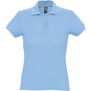 Sols Womens/ladies Passion Pique Short Sleeve Polo Shirt (Sky Blue) Cotton - Size Small Sols Womens/ladies Passion Pique Short Sleeve Polo Shirt (Sky Blue) Cotton - Size Small