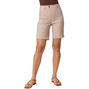 Roman Womens Turn Up Stretch Shorts - Natural - Size 16 Uk Roman Womens Turn Up Stretch Shorts - Natural - Size 16 Uk
