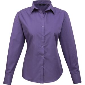 Premier Womens/ladies Poplin Long-Sleeved Blouse (Purple) - Size 22 Uk Premier Womens/ladies Poplin Long-Sleeved Blouse (Purple) - Size 22 Uk