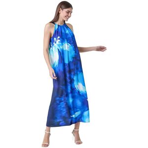 Roman Womens Floral Print Halterneck Midi Dress - Blue - Size 10 Uk Roman Womens Floral Print Halterneck Midi Dress - Blue - Size 10 Uk