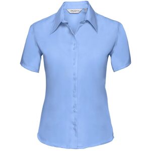 Russell Athletic Collection Womens/ladies Ultimate Non-Iron Short-Sleeved Shirt (Bright Sky) - Blue Cotton - Size 4xl Russell Athletic Collection Womens/ladies Ultimate Non-Iron Short-Sleeved Shirt (Bright Sky) - Blue Cotton - Size 4xl