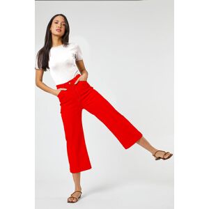 Roman Womens Wide Leg Stretch Denim Culottes - Red - Size 18 Uk Roman Womens Wide Leg Stretch Denim Culottes - Red - Size 18 Uk