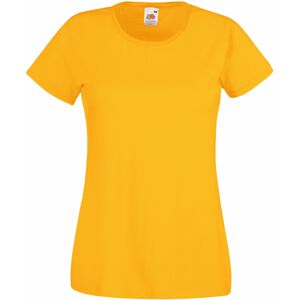Fruit Of The Loom Ladies/womens Lady-Fit Valueweight Short Sleeve T-Shirt (Pack Of 5) (Sunflower) - Yellow Cotton - Size X-Large Fruit Of The Loom Ladies/womens Lady-Fit Valueweight Short Sleeve T-Shirt (Pack Of 5) (Sunflower) - Yellow Cotton - Size X-Large