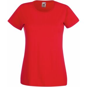 Fruit Of The Loom Ladies/womens Lady-Fit Valueweight Short Sleeve T-Shirt (Pack Of 5) (Red) Cotton - Size X-Large Fruit Of The Loom Ladies/womens Lady-Fit Valueweight Short Sleeve T-Shirt (Pack Of 5) (Red) Cotton - Size X-Large
