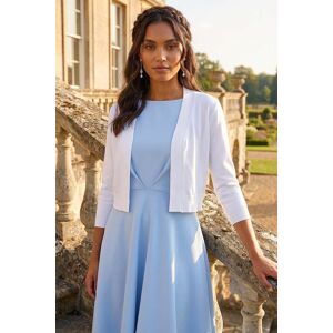 Roman Womens Knitted Bow Detail Shrug - White - Size 16 Uk Roman Womens Knitted Bow Detail Shrug - White - Size 16 Uk