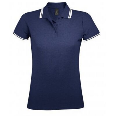 Sol's Womens Pasadena Tipped Short Sleeve Pique Polo Shirt - Cotton - Size XXL Sol's Womens Pasadena Tipped Short Sleeve Pique Polo Shirt - Cotton - Size XXL