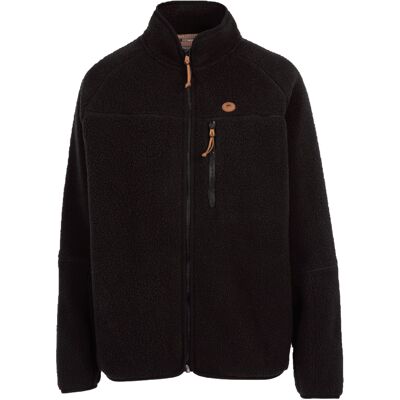 Trespass Quake Leather Trim Fleece Jacket - Black - Size 10/8 Trespass Quake Leather Trim Fleece Jacket - Black - Size 10/8
