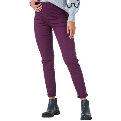 Roman Womens Elastic Waist 31" Denim Stretch Jegging - Purple - Size 20 Uk Roman Womens Elastic Waist 31" Denim Stretch Jegging - Purple - Size 20 Uk