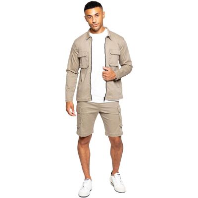 Enzo Model Cargo-Trainingsanzug mit Shorts Set - Tracksuit Enzo Model Cargo-Trainingsanzug mit Shorts Set - Tracksuit
