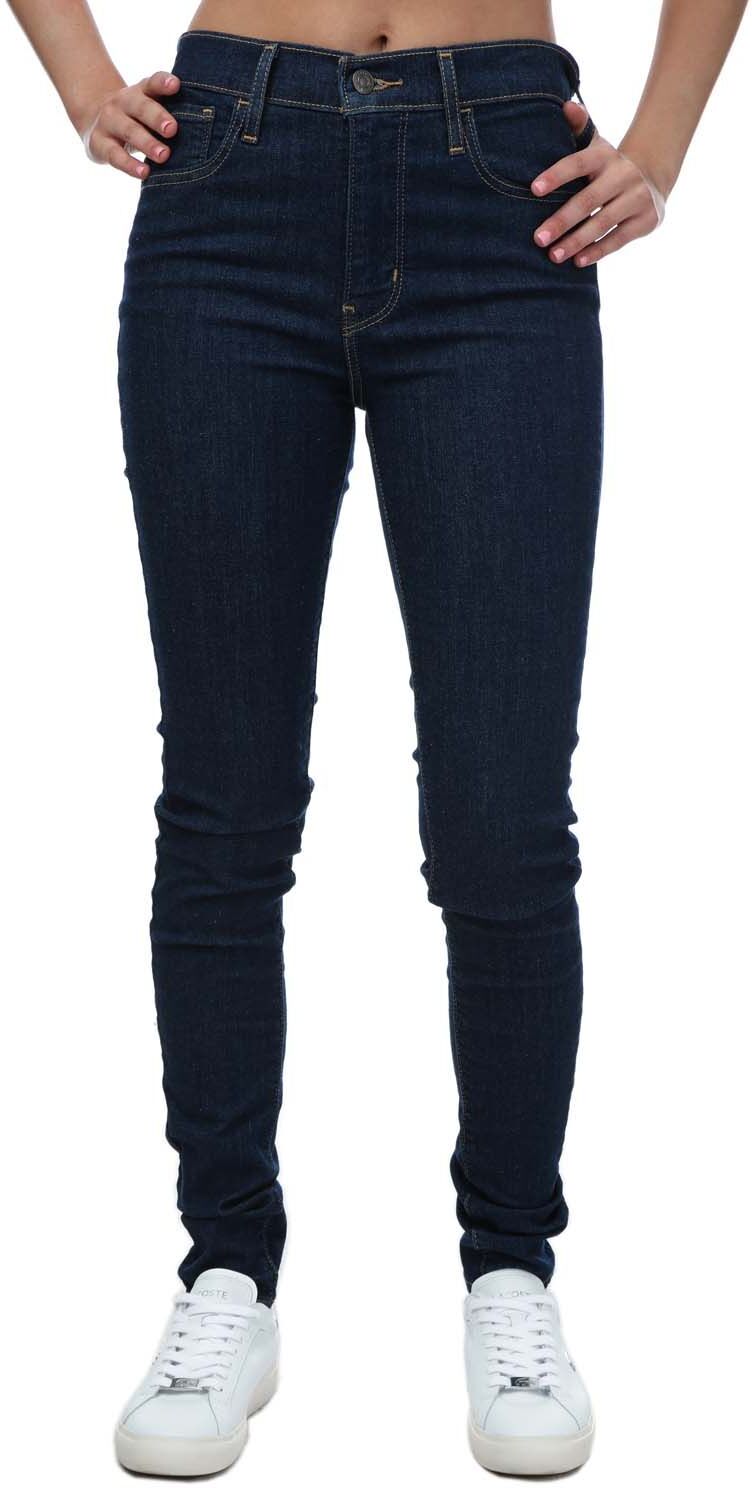 Levi'S Womens Levis 720 High Rise Super Skinny Jeans In Dark Blue Denim - Size 26 Short