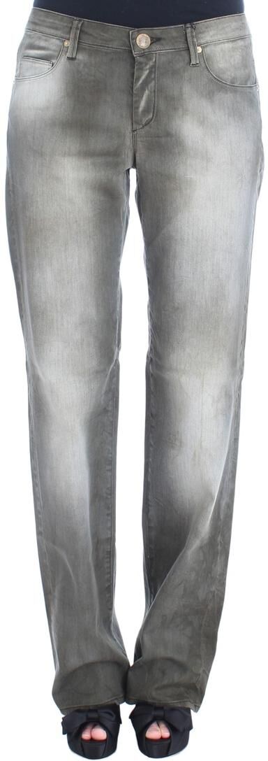 Ermanno Scervino Womens Gray Cotton Blend Loose Fit Boyfriend Jeans - Grey Material_cotton - Size 26 (Waist)