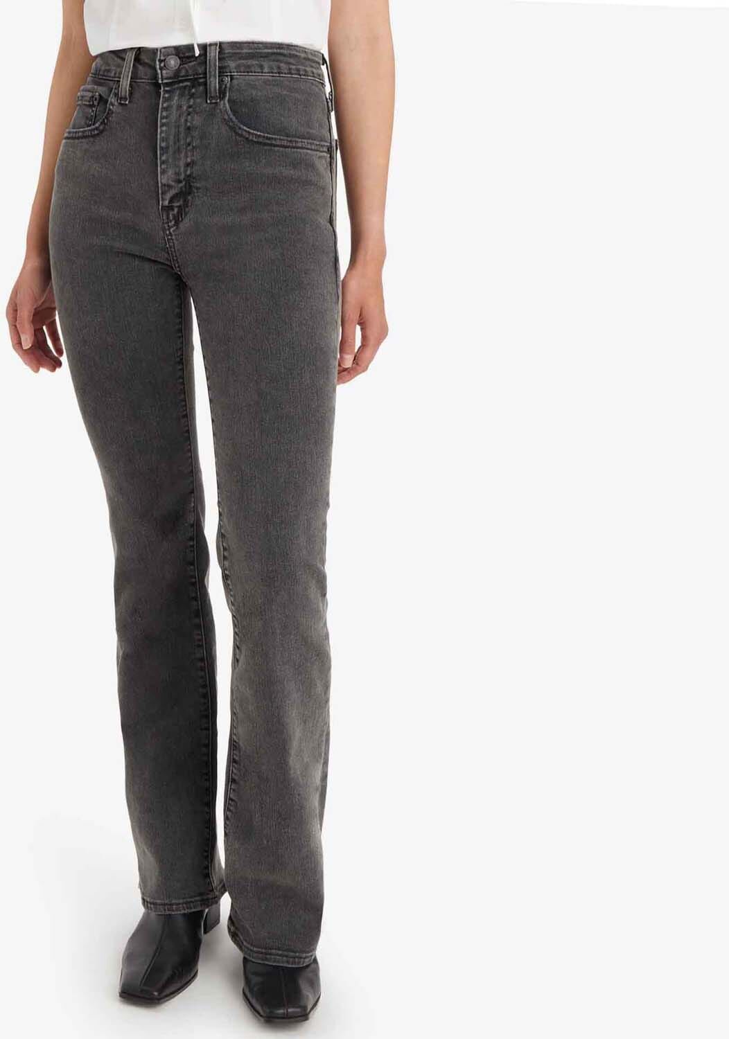 Levi'S Womens Levis 726 High Rise Flare Jeans In Black Cotton - Size 29w/30l