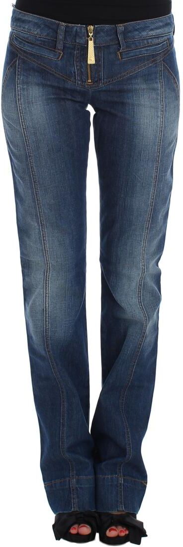 Just Cavalli Womens Blue Wash Cotton Stretch Boot Cut Jeans Material_cotton - Size 24 (Waist)