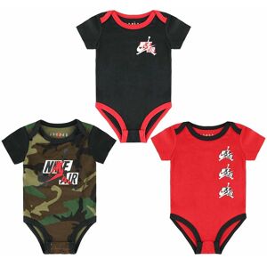 Nike Baby Boy Air Jordan 3 Pack Green Red Black Boys Infants Bodysuits Db7274 900 - Multicolour Cotton - Size 9m