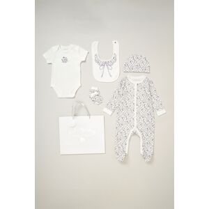 Rock A Bye Baby Girl Cotton 5-Piece Gift Set - Cream - Size 3-6m