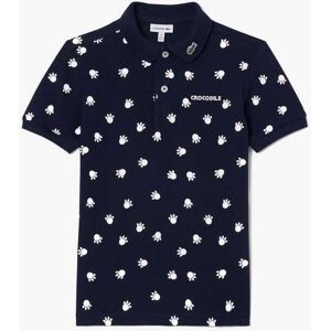 Lacoste Boys Boy'S Juniors Piqué Print Polo Shirt In Blue Cotton - Size 3y