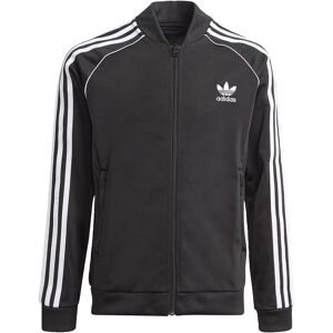 Adidas Originals Childrens Unisex Adicolor Sst Track Jacket - Black/white Recycled Material - Size 8-9y