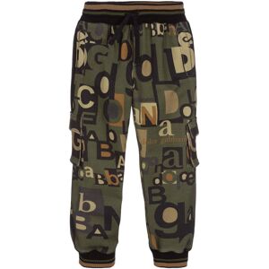 Dolce & Gabbana Kids Boys Cotton Logo Miltary Trousers - Green - Size 6y