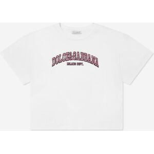 Dolce & Gabbana Girls Logo T-Shirt In White - Size 10y