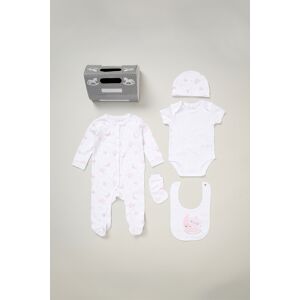 Rock A Bye Baby Girl Cotton 5-Piece Gift Set - White - Size 3-6m