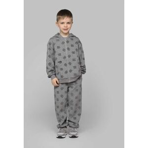 Dolce & Gabbana Boys Dg Logo Zip Up Top In Grey - Size 10y