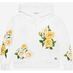 Dolce & Gabbana Girls Rose Print Hoodie In Multicolour - Size 4y