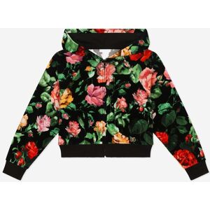 Dolce & Gabbana Girls Rose Zip Up Top In Multicolour - Size 10y