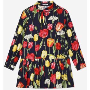 Dolce & Gabbana Girls Tulip Print Dress In Multicolour - Size 10y