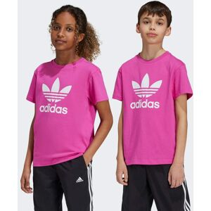 Adidas Originals Kids Unisex Adicolor Trefoil Tee - Pink Cotton - Size 11-12y