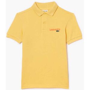 Lacoste Boys Boy'S Juniors Printed Piqué Polo Shirt In Yellow Cotton - Size 8y