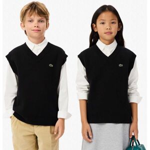 Lacoste Boys Boy'S Juniors Sweater Vest In Black Cotton - Size 4y