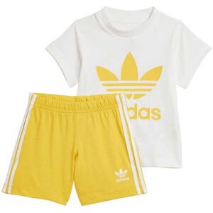 Adidas Originals Boys Boy'S Infants Adicolor Trefoil Shorts & T-Shirt Set In Gold Cotton - Size 1-2y