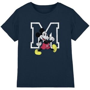 Disney Kids Unisex Childrens/kids Mickey Mouse Classic Walk T-Shirt (Navy) Cotton - Size 12-13y