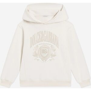 Dolce & Gabbana Kids Unisex Logo Hoodie In Ivory - Size 5y