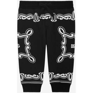 Dolce & Gabbana Baby Boys Bandana Print Joggers In Black - Size 18-24m
