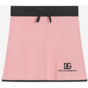 Dolce & Gabbana Girls Cashmere Logo Skirt In Pink - Size 12y