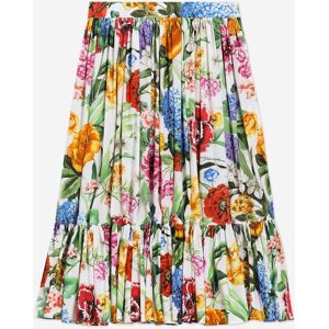 Dolce & Gabbana Girls Floral Print Skirt In Multicolour - Size 8y