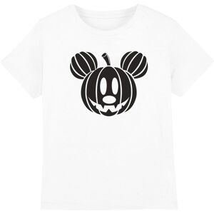 Disney Kids Unisex Childrens/kids Mickey Mouse Pumpkin Head T-Shirt (White) Cotton - Size 12-13y