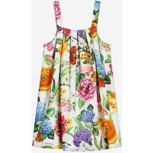 Dolce & Gabbana Girls Sleeveless Floral Print Dress In Multicolour - Size 8y