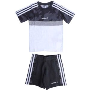 Adidas Originals Boys Boy'S Juniors Tee Short Set In Black Cotton - Size 4-5y
