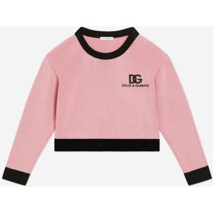 Dolce & Gabbana Girls Cashmere Logo Jumper In Pink - Size 8y