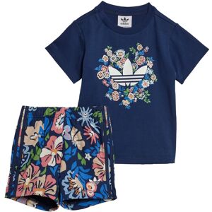 Adidas Originals Kids Unisex X Liberty London Shorts And Tee Set - Dark Navy Cotton - Size 3-6m