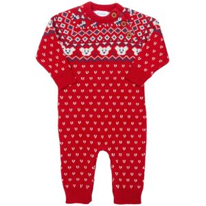 Kite Clothing Baby Unisex Fair Isle Knit Romper - Red Cotton - Size Newborn Kite Clothing Baby Unisex Fair Isle Knit Romper - Red Cotton - Size Newborn