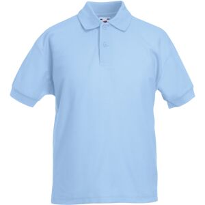 Fruit Of The Loom Childrens/kids Unisex 65/35 Pique Polo Shirt (Pack Of 2) (Sky Blue) - Size 14-15y Fruit Of The Loom Childrens/kids Unisex 65/35 Pique Polo Shirt (Pack Of 2) (Sky Blue) - Size 14-15y