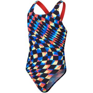Speedo Girls Girl'S Digital Allover Leaderback Swimsuit In Black Red - Size 15-16y Speedo Girls Girl'S Digital Allover Leaderback Swimsuit In Black Red - Size 15-16y